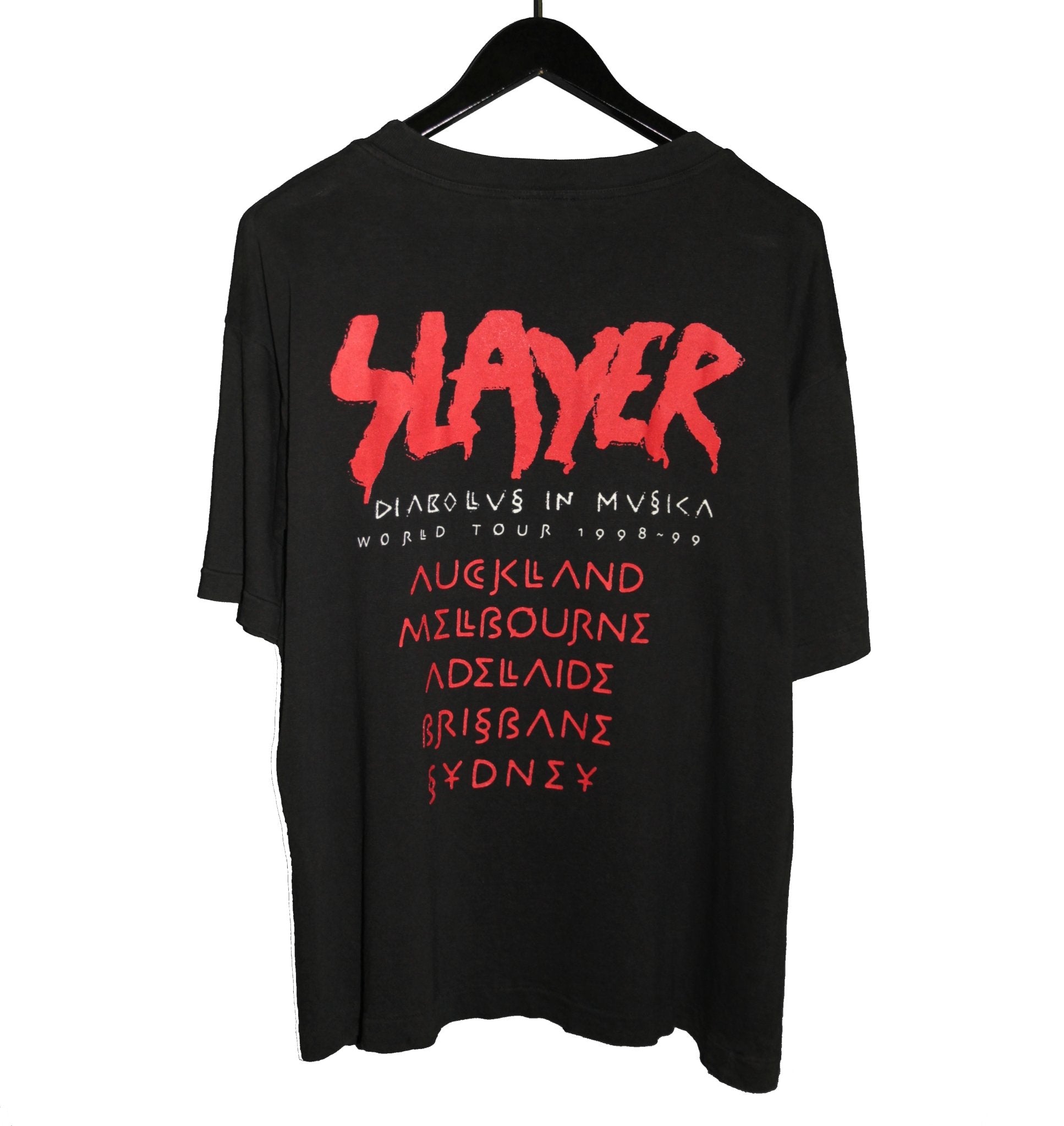 Slayer 1998 Diabolus In Musica Tour Shirt - Faded AU