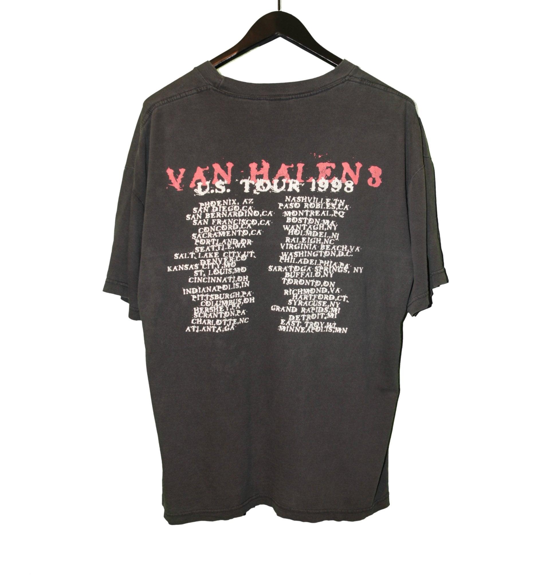 Van Halen 1998 United States Tour Shirt - Faded AU