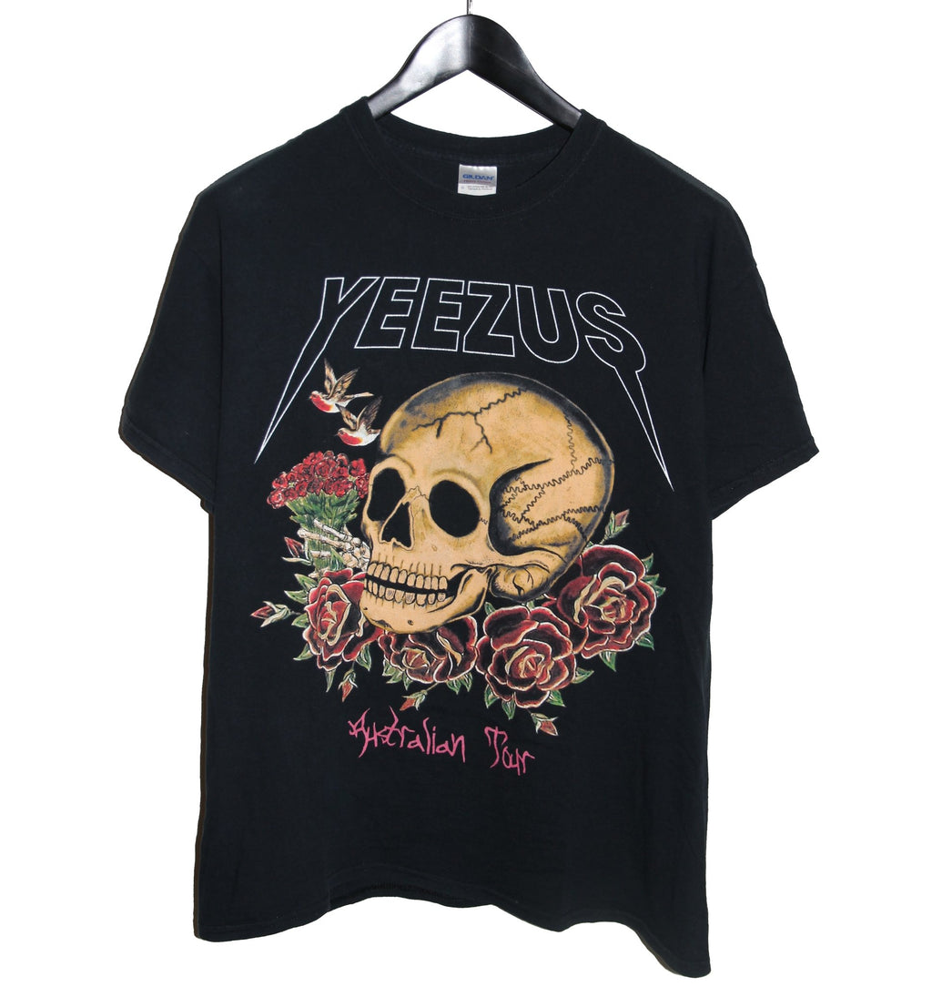 Yeezus 2014 Skull & Roses Australian Tour Shirt LARGE - Faded AU