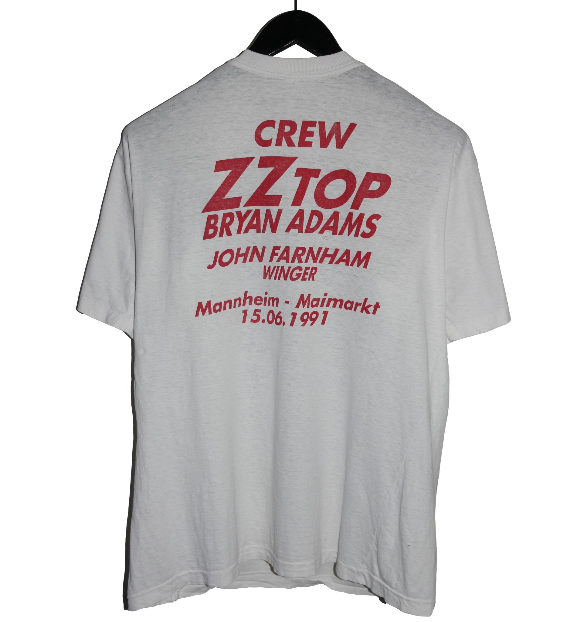 ZZ Top Bryan Adams & John Farnham 1990 Dreamer Tour Shirt - Faded AU